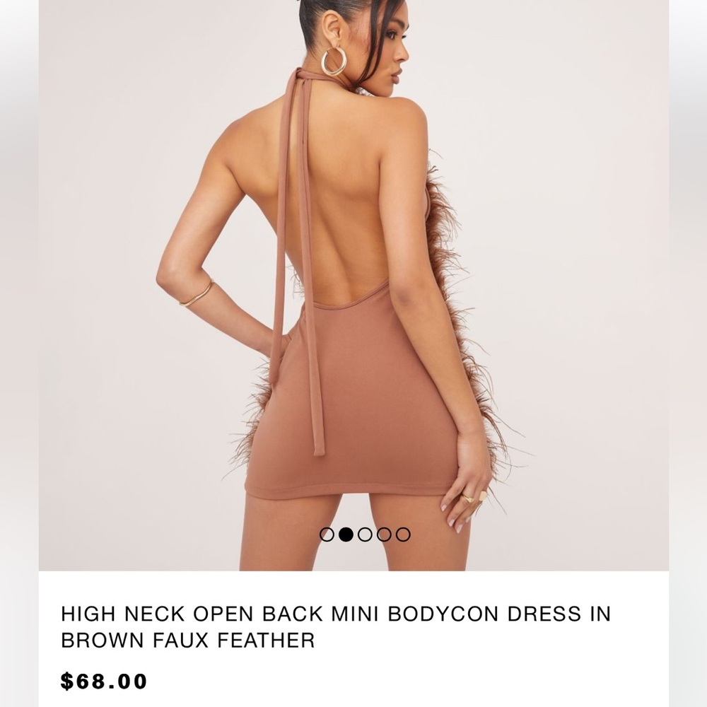 Ego brown fluffy  birthday dress never worn